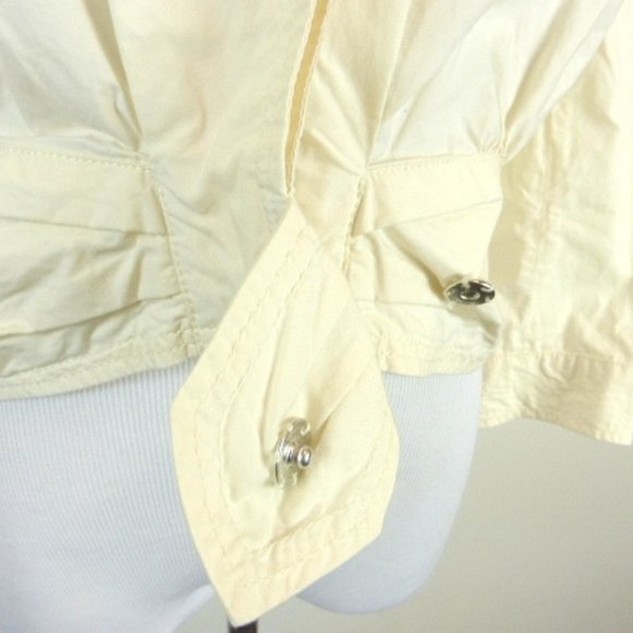 SEE BY CHLOE  COTTON  BUTTON FRONT snap self belt JACKET 6 made in Italy cream - Picture 3 of 7